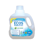 ECOS Plus Liquid Laundry Detergent with Stain-Fighting Enzymes, Free & Clear, 120 Loads, 110oz