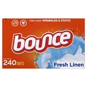 Bounce Dryer Sheets, Fresh Linen Scent, 240 Count